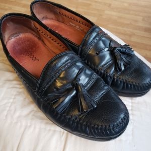 Mens dress shoes Brass Boot size 9.5 black leather